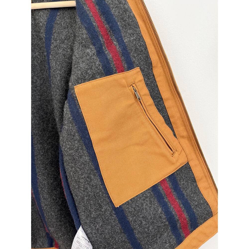 Carhartt Iconic J01 Duck Detroit Jacket Workwear Utility Blanket Lined - Small - Picture 13 of 16